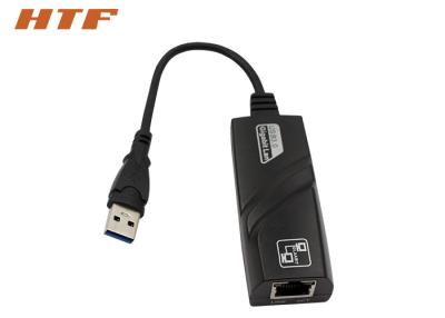 中国 イーサネット10/100/1000Mbpsへの黒いUSBギガビットのアダプターLANカードUSB 3.0 販売のため