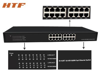 China HT - Hafen-Gigabit Ethernet-Schalter 10/100/1000 Mbps S2016G 16 mit Metallkasten zu verkaufen