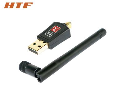 China De zwarte Draadloze Adapter van Wifi Usb, Draadloze Usb-Dongle IEEE802.11ac/a/B/g/n 11AC Te koop