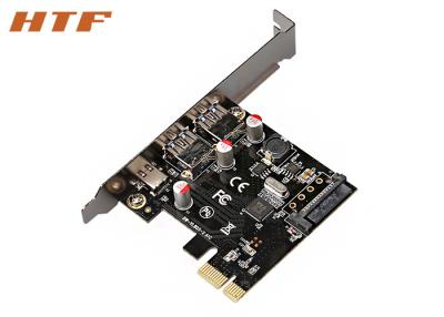 China SuperSpeed USB3.0 Type A port + Type C 6 Gbps PCI Express Network Card Riser Card for sale