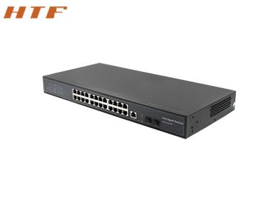 Chine Le commutateur de réseau optique de fibre 24port GE + la console combinée nanomètres de SNMP de 2 SFP Gigabit Ethernet Websmart a contrôlé le commutateur de VLAN à vendre