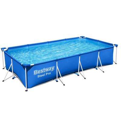 China BESTWAY 56424 Outdoor Family Bathing Swimming Pool High Quality Portable Steel Frame Large Volume Pool With Filter Pump for sale