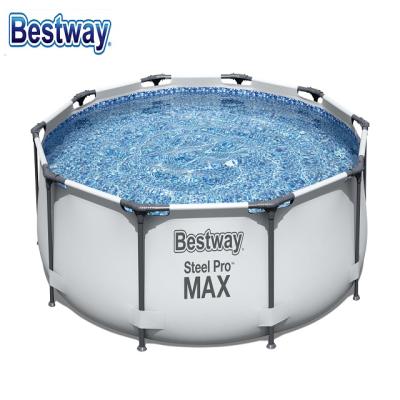 China Round BESTWAY 56408 Above Ground Design Round Steel Frame Swimming Pool Durable Swimming Pool For Family for sale