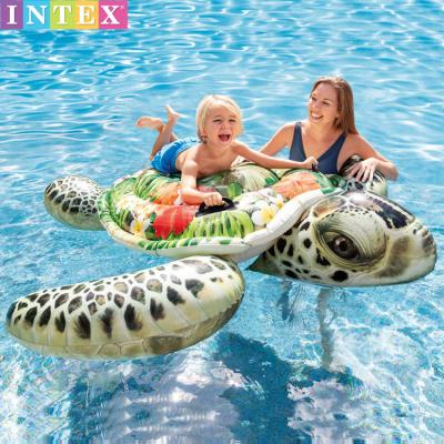 China 2 Handles Heavy Duty INTEX 57555 Realistic Sea Turtle Ride-On Inflatable Float Mat Ride-On for sale