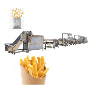 China Full Automatic Potato Chips Making Machine For Sale Vegetable Processing Plant Fold French Fries for sale