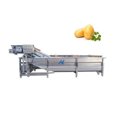 China Multifunctional Fruit Snacks Seal Green Plant Water Flow Washing Machine For Industry for sale