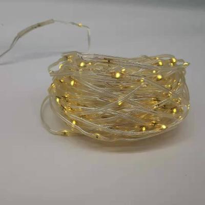 China Christmas Decoration 10m 100LED Waterproof Solar Wire String Light PVC String Lights For Outdoor Use for sale