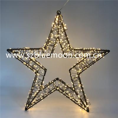 China Christmas Decoration 800LEDs With 36X3cm 3D LED Metal Star Copper Wire Light Christmas Light for sale