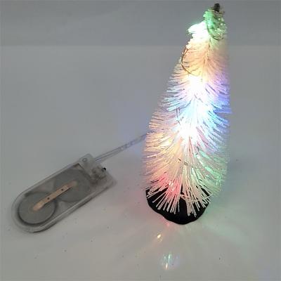 China MINI CHRISTMAS TREE LED LIGHT SILVER BATTERY WIRING COPPER WIRING TREE LIGHT FOR CHRISTMAS DECORATION 20cm for sale