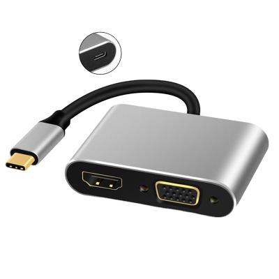 China Type-C Enabled Devices USB C to Dual Adapter 4K @60hz, Type C to HD HD Converter for MacBook/MacBook Pro for sale