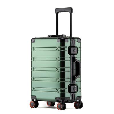 China Aluminum July New Arrival Aluminum Magnesium Trolley Case Wholesale Hand Luggage Suitcase for sale