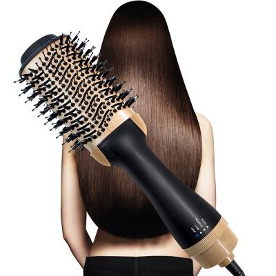 China Comb+Hair Straighten Detangler Manufacturers Amazon Electric Hot Styling Hair Dryer/Multifunctional Hair Straightener/Hair Curler Direct Roll Blowing Comb 3 in-1 for sale