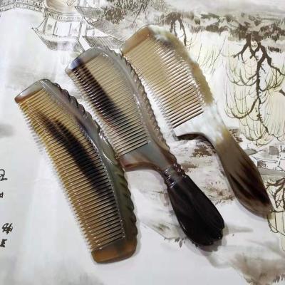 China Home can be customized wholesale elegant natural ox horn comb for sale