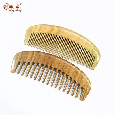 China The nice moon even at home shaped the whole wooden comb green wooden hair for sale