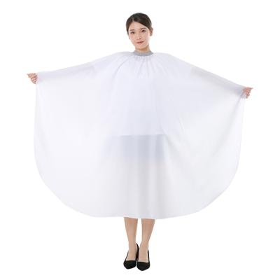 China Waterproof Breathable White Hairdressing Polyester Barber Apron Cape Beauty Salon Hairdresser Apron for sale