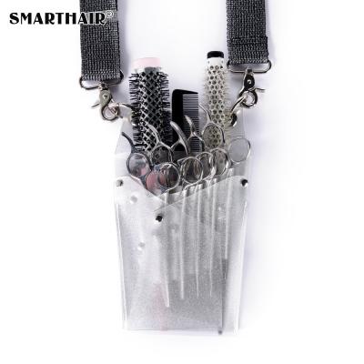 China Comfortable High Quality Transparent Black Salon Tools Case Bag Scissors Holder Bag TPU Hairdresser Tool Bag for sale