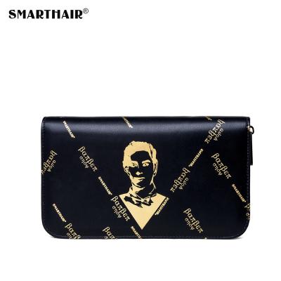 China Barber Hairdressing Hair Stylist Scissors Comfortable Tool Bag Pouch Leather Case for sale