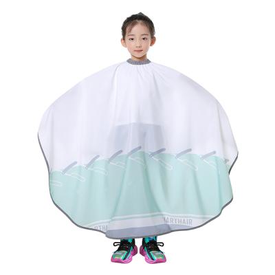 China Kids Turquoise Waterproof Caps For Hair Cutting DIY Clear Coat Umbrella Cape Cutting Cap Neck Seals for sale