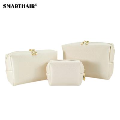 China High Quality Reusable PU Leather Luxury Makeup Bag For Ladies Travel Waterproof Custom Logo Cosmetic Bag for sale