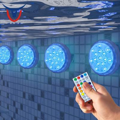 China 18 Kinds of Functions lp68 Variable Waterproof Suction Cup Pool Light RGB16 Waterproof Fountain 18 Colors 15 Led Underwater Light for sale