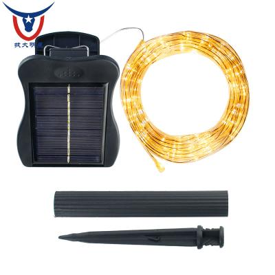 China Outdoor Waterproof Garden Solar Panel Tube Light String Light Christmas Holiday String Lights (33ft/100LED) for sale