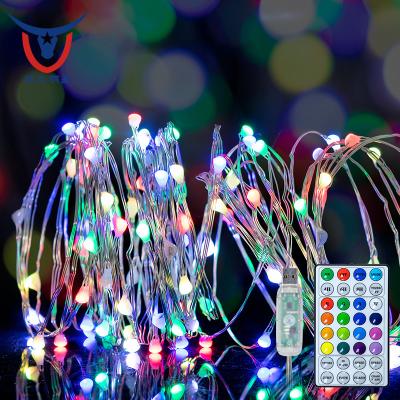 China String Light Christmas Tree Led Small Strings Led Christmas Fairy Lights Copper Wire Christmas Light Wedding Series Lamp Decorations for sale