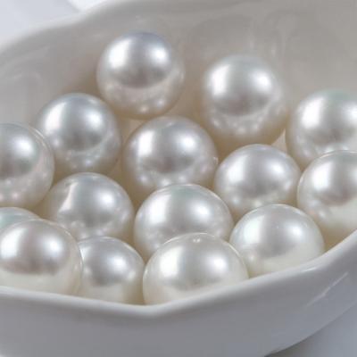 China Real Eco-Friendly Shinny Big White Pearl Saltwater Pearl Round Australia Saltwater Pearls Loose Beads for sale