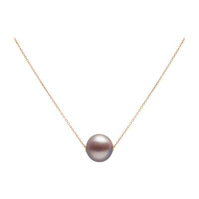 China CLASSIC Simplicity Design 18K Gold 10-11 Pearl Topping Precious Pearl Casting Pendant Necklace Jewelry Gift for sale