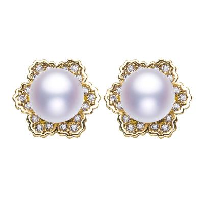 China Artilady Fashion Cute Colorful Jewelry Earrings Cute Flower Pearl Stud Earrings For Women for sale