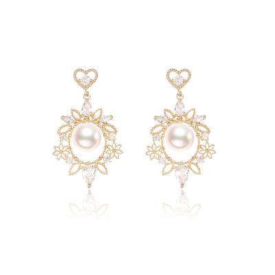 China China Zhejiang Zhuji Akoya Round 6-7mm CLASSIC Grade Real Color 3A Pearl S925 Natural White Silver Earrings for sale