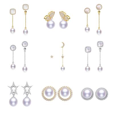 China 2021 Luxury Freshwater Circle Earrings Ladies Kids Children Earings Pearl Tassel Romantic High Quality Heart for sale