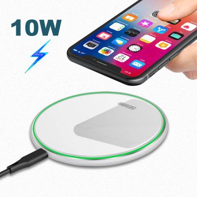 China Universal Mobile Phone Charger 10W Qi Wireless Smart Convenient Mobile Phone Charging Panel for iPhone and Android for sale