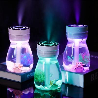 China USB Rechargeable Air Humidifier Beautiful Cool Mist Car Humidifier Bedroom Office Air Purifier with LED Light Air Moisturizing Bottle for sale