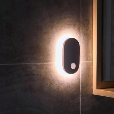 China Modern Induction Backlight Human Body Lamp Magnetic Night LED Bedside Rechargeable Wall Lamp for sale