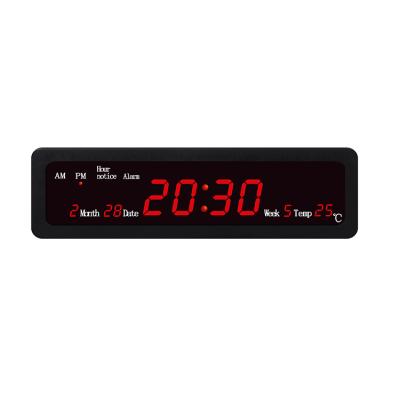 China Class Hot Sale Home Bedroom Decoration Gift Clock With Calendar Temperature Led Digital Alarm Clock for sale