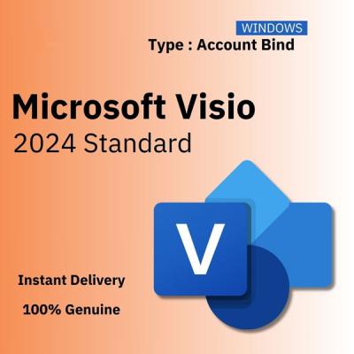 中国 グローバル バージョン ライセンス キー Visio 2024 標準 バンド 1 ユーザー 販売のため