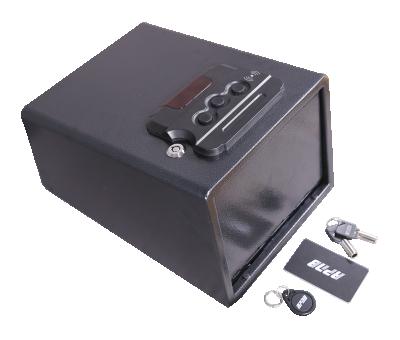 China Heavy Steel Portable Hand Gun Small Digital Keypad Digital Vault Gun Safety Gun Hand Gun Hand Building Safe Box for sale