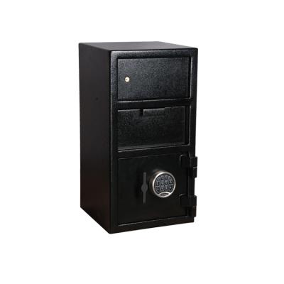 China 3 Door Digital Deposit Safe Box For Office Home Safe Deposit Drop Cash Drop Cash Hotel Metal Safe Box 356x356x686mm for sale