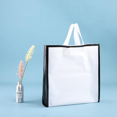 China Soft Recyclable Buckle Handle Carrier Shopping Bag High Quality Plastic for sale