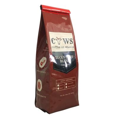 China Barrier Custom Bags Side Gusset Compostable Coffee Bag Moisture Proof Pouch Stand Up Pouch With Zipper for sale