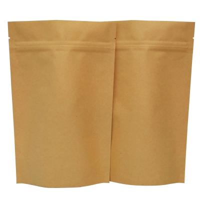 China RTS 8oz 6inch9inch3inch handmade paper bags with zipper non printing stock food safe holding resealable bags package bag doy shopping for sale