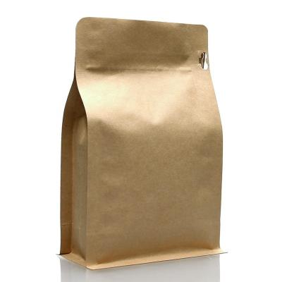 China Brown Resealable Barrier Snack Candy Nuts Food Packaging Bag Recyclable Kraft Paper Stand Up Pouch With Zipper And Window for sale