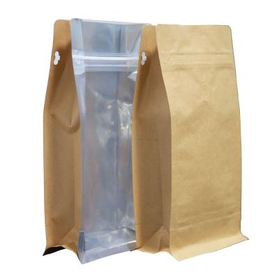 China Handmade Coffee Bean Gusset Pouch With Bottom Valve Block Pouch Zipper Packaging For Food Stock Brown Paper Gusset Coffee Bag Mylar Bag for sale