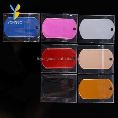 China Europe Manufacturer Supplier Blank Aluminum Colored Dog Tags OEM for sale