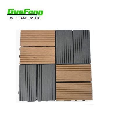 China Modern Outdoor Plastic Composite Wooden Garden Tiles Wooden Bathroom Plastic Tiles for sale