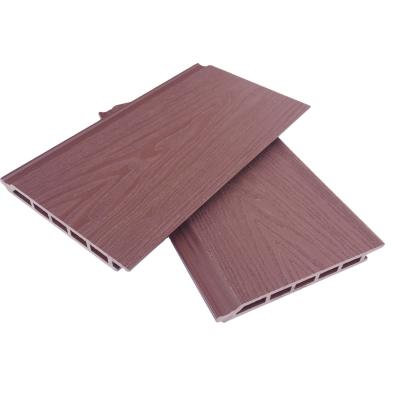 China Modern waterproof wood panel plastic wpc composite fence panel for exterior for sale