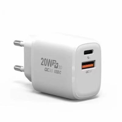 China Mobile Phone ABS Material in Black and White PD20W Mobile Phone Wall Charger with UK/US/EU/AU Plug for sale