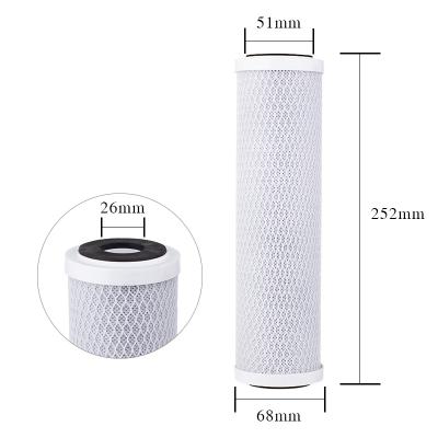 China Hotel Organic Compressed Activated Carbon Chlorine Removing Long Lasting Filter for sale