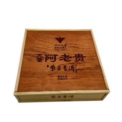 China Custom Made Natural Solid Unfinished Packing Tea Gift Arrangement Package Wooden Box Wooden Handmade for sale