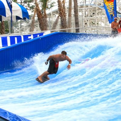 China Attraction Flowrider Water Ride , Waterproof Single Rider Wave Skid Board for sale